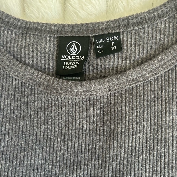 NWT Womens Volcom Small Charcoal Mini Dress With Back Cutout - Picture 3 of 11